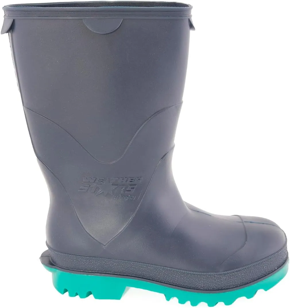 11768 Youth Rain Boot, Size 08, Blue/Teal