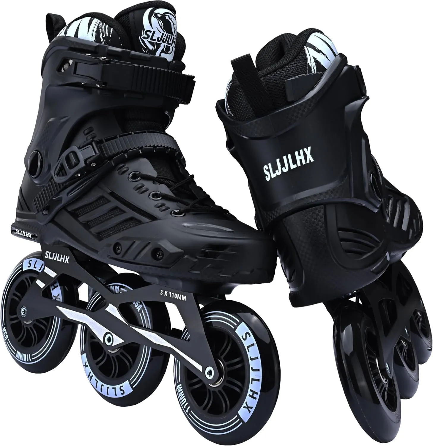 3 Wheels Inline Skates for Men Women, Professional Roller Skates for Male Female,High Performance Adult Speed Skates with 110MM Wheels