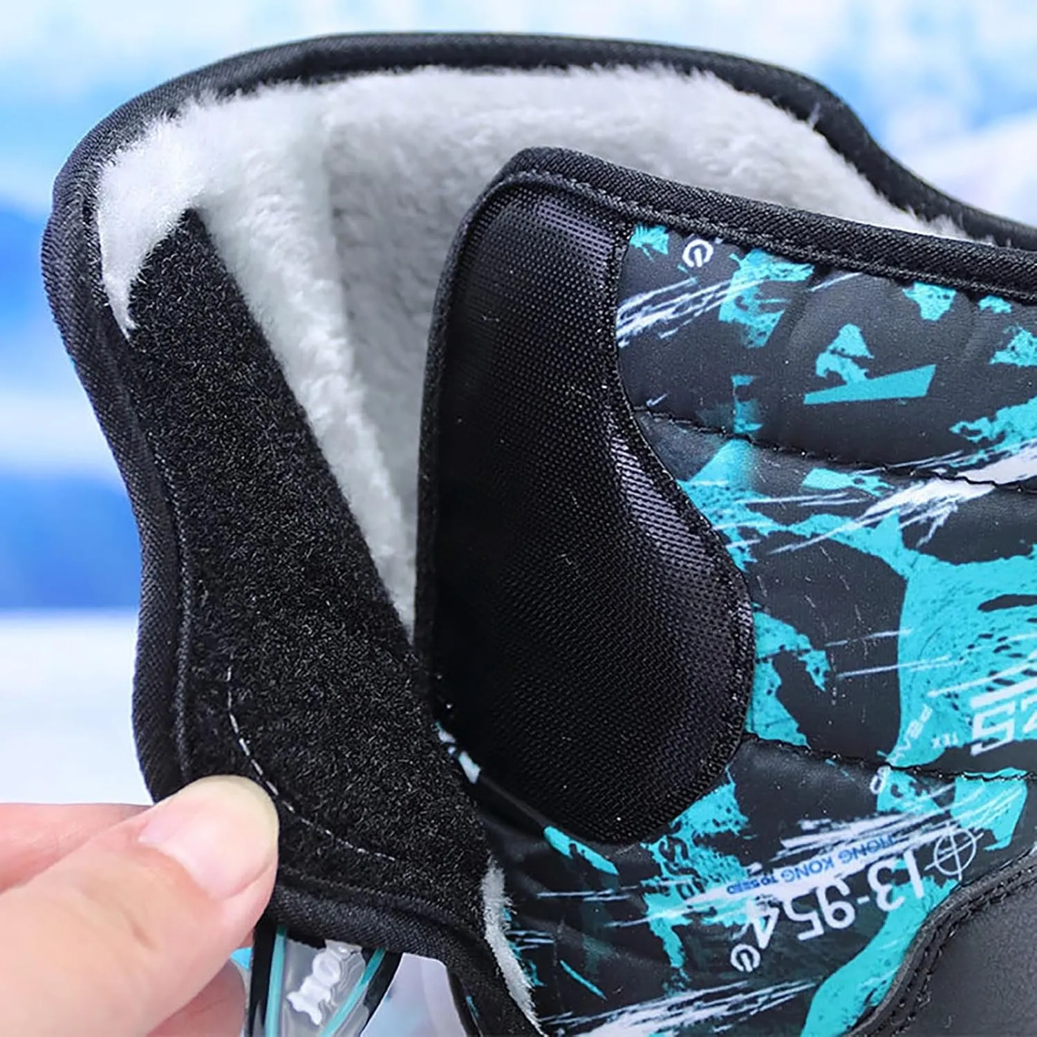 4‐14 Years Girls Boots Size 2 Big Kid Boys Cotton Shoes Slip 𝗥esistant Walking Boots Winter Warm 𝐖aterproof Snow Boots