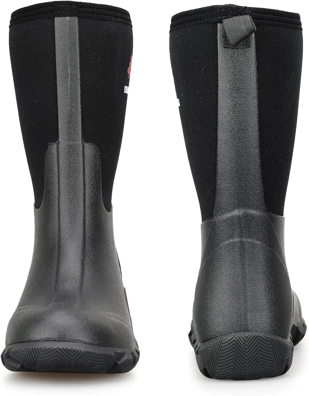 ACEWOLF Rain Boots for Men, 8'' Waterproof Rubber Neoprene Shoes, EN 13832 Anti-Chemicals, Slip Resistant, Soft Toe(AW40801)
