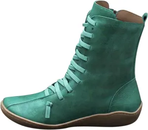 AMDBEL Fall Boots for Women 2024, Women's Ankle Boots Low Heel Arch Support Side Zipper Mid Calf Boots Walking Booties