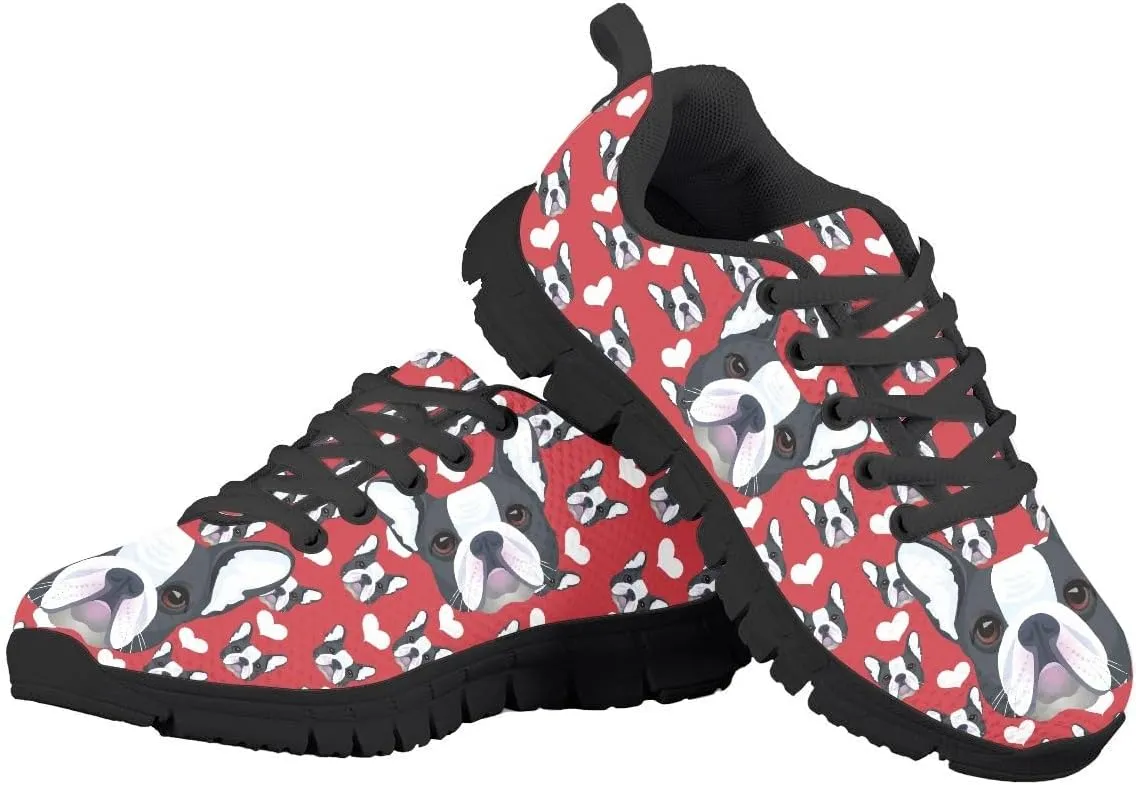 AmzPrint Cute Animal Corgi Print Running Tennis Sport Shoes Unisex-Child Walking Gym Jogging Boys Tennis Shoes Size 12 Purple