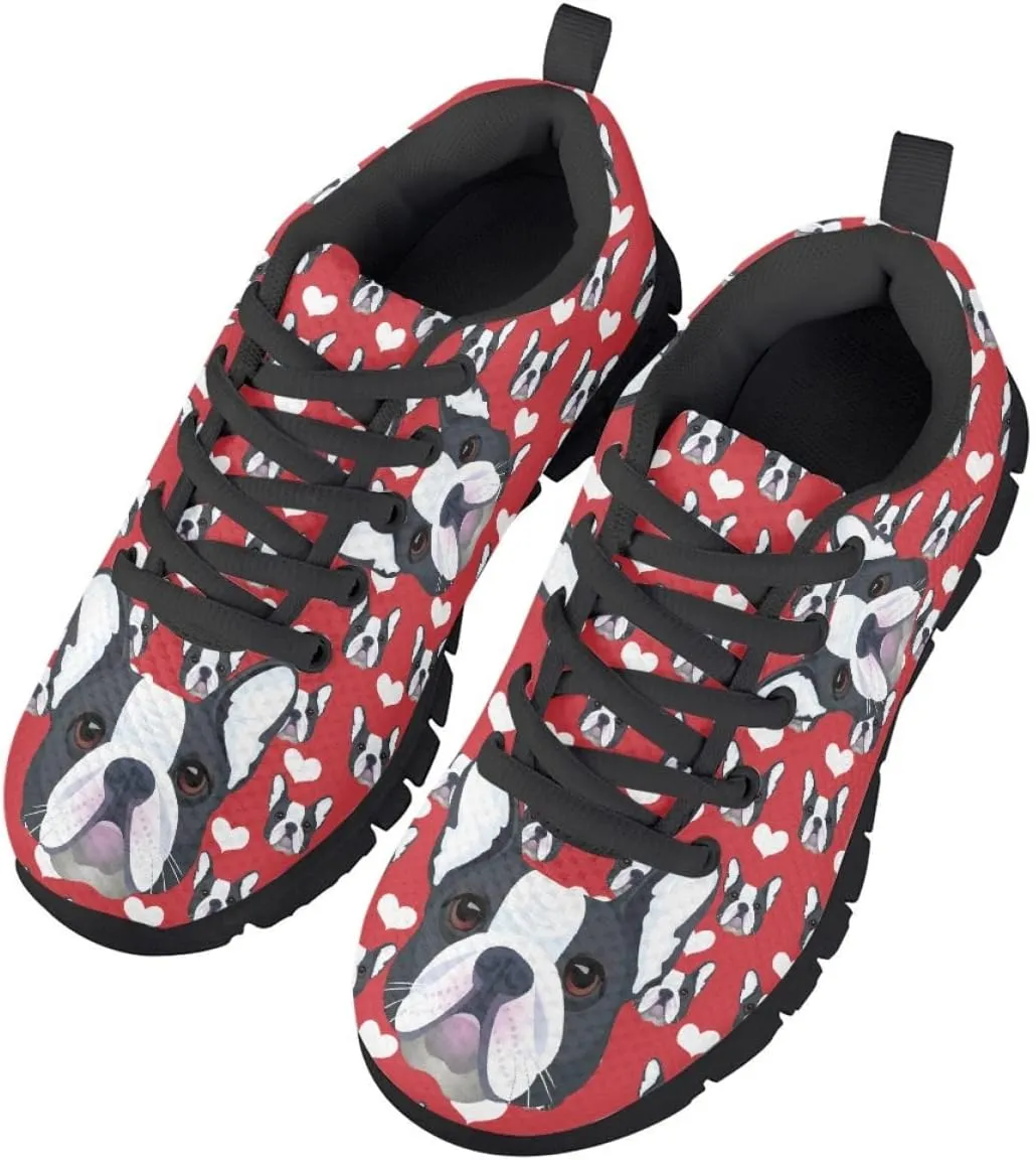AmzPrint Cute Animal Corgi Print Running Tennis Sport Shoes Unisex-Child Walking Gym Jogging Boys Tennis Shoes Size 12 Purple