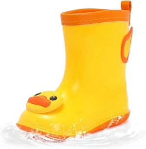 B.Duck Kids Rain Boots for Boys Girls Waterproof Toddler Cartoon Garden Boots