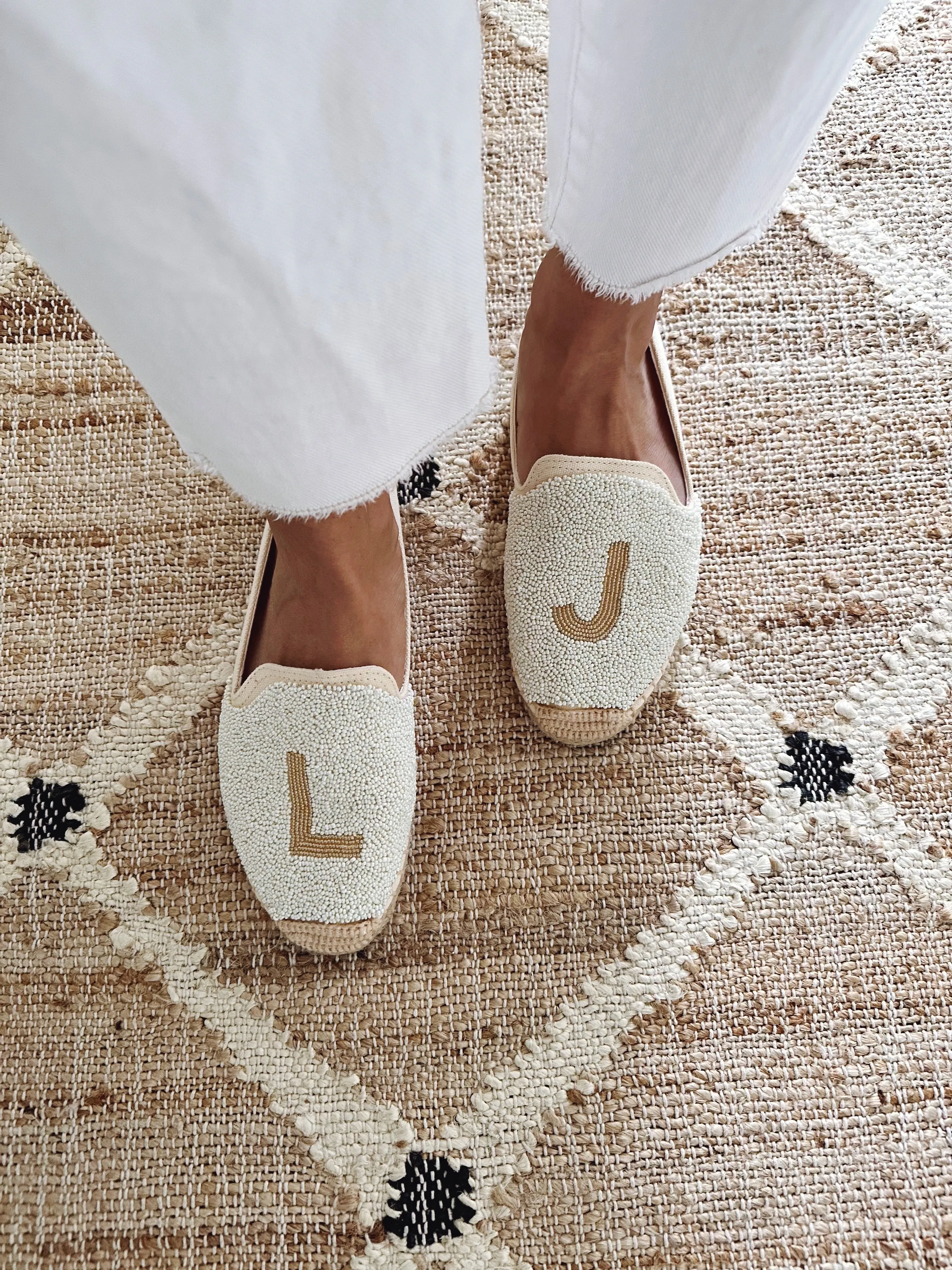 Beaded Initials Espadrille