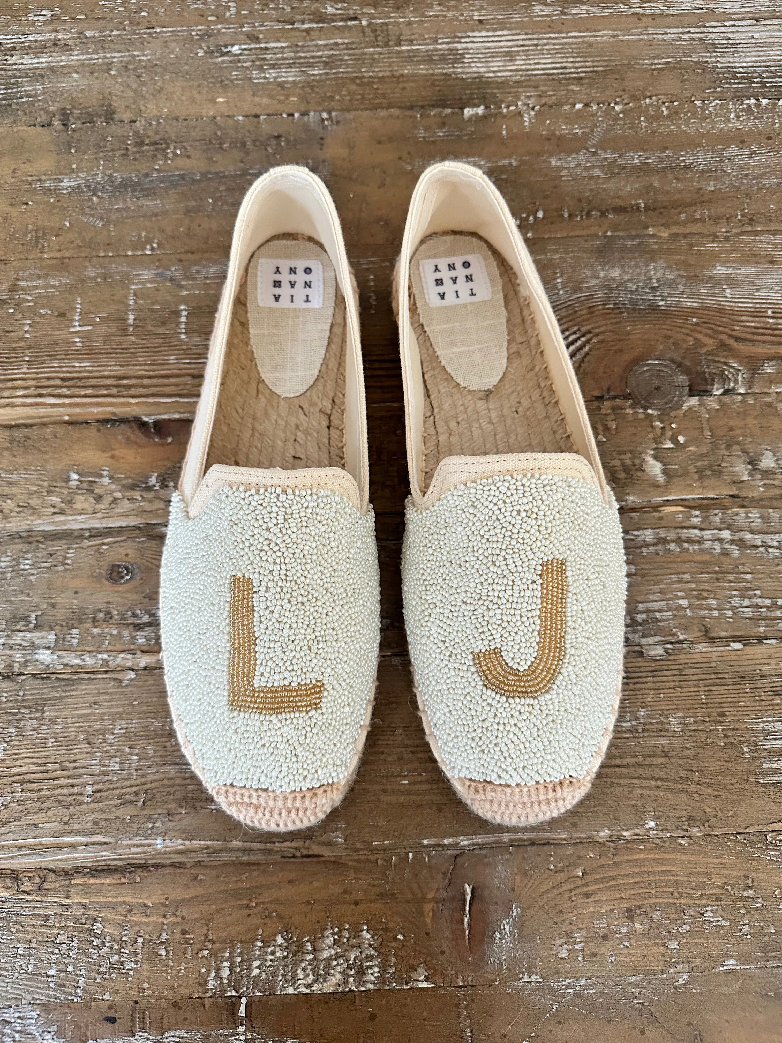 Beaded Initials Espadrille