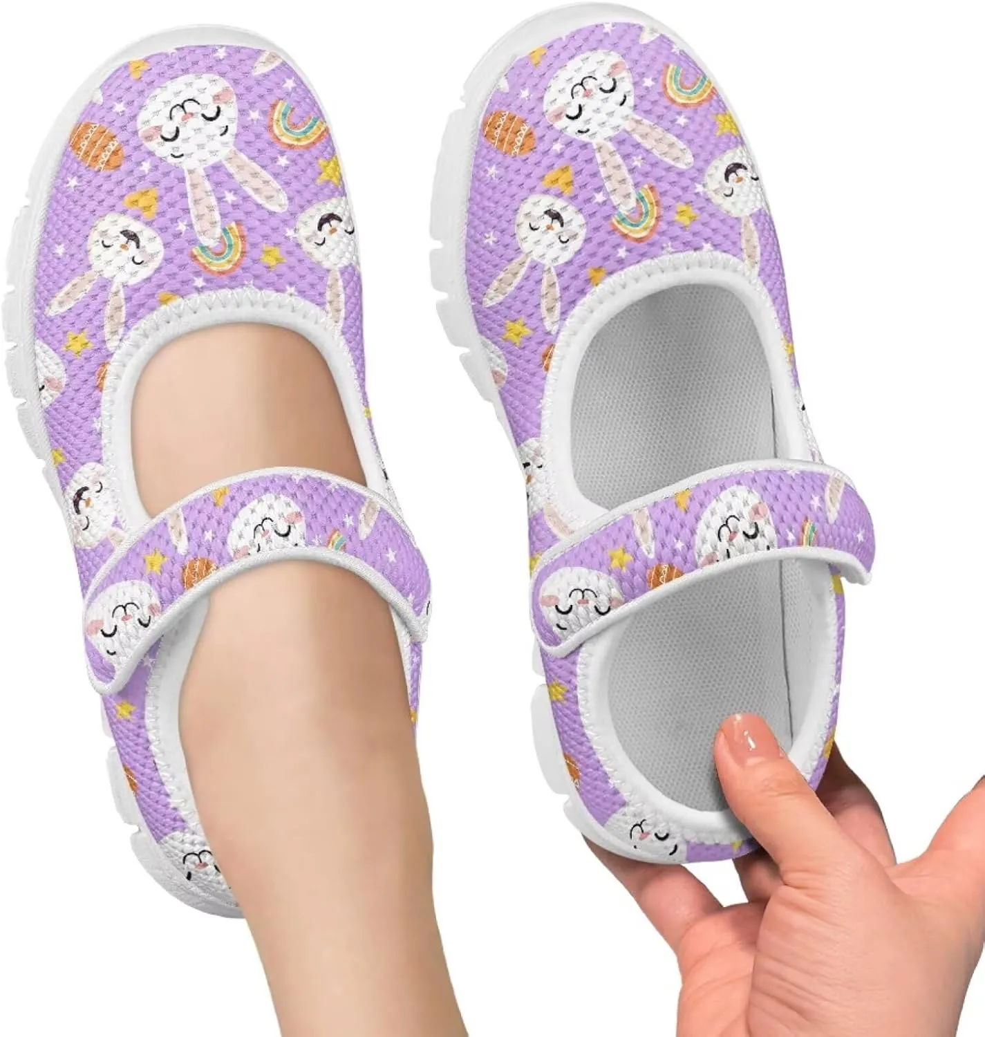 BIGCARJOB Mary Jane Shoes for Toddle Girls Flat School Uniform Shoes Lightweight Casual Walking Shoes for Little Girls/Big Kids