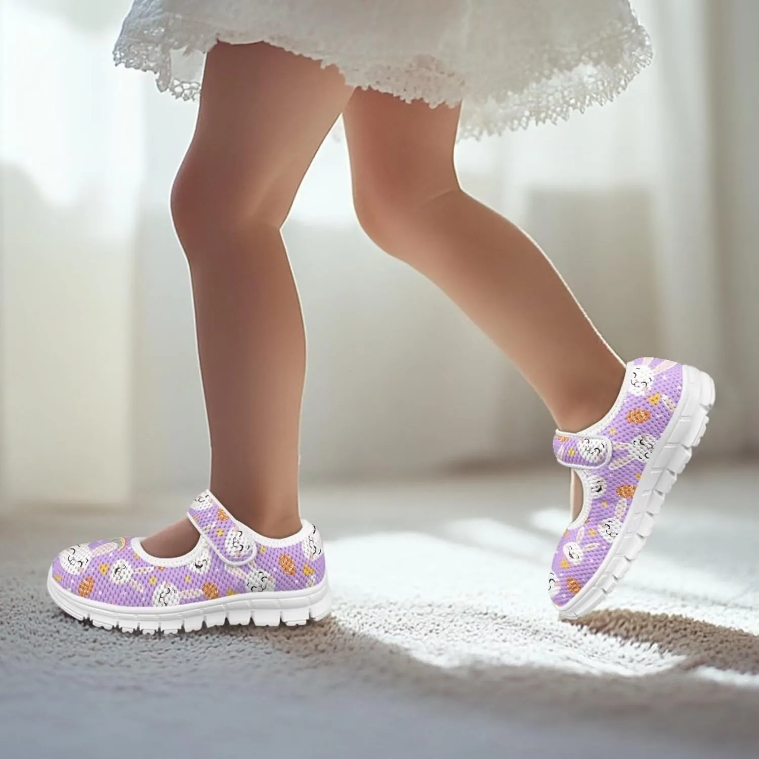 BIGCARJOB Mary Jane Shoes for Toddle Girls Flat School Uniform Shoes Lightweight Casual Walking Shoes for Little Girls/Big Kids