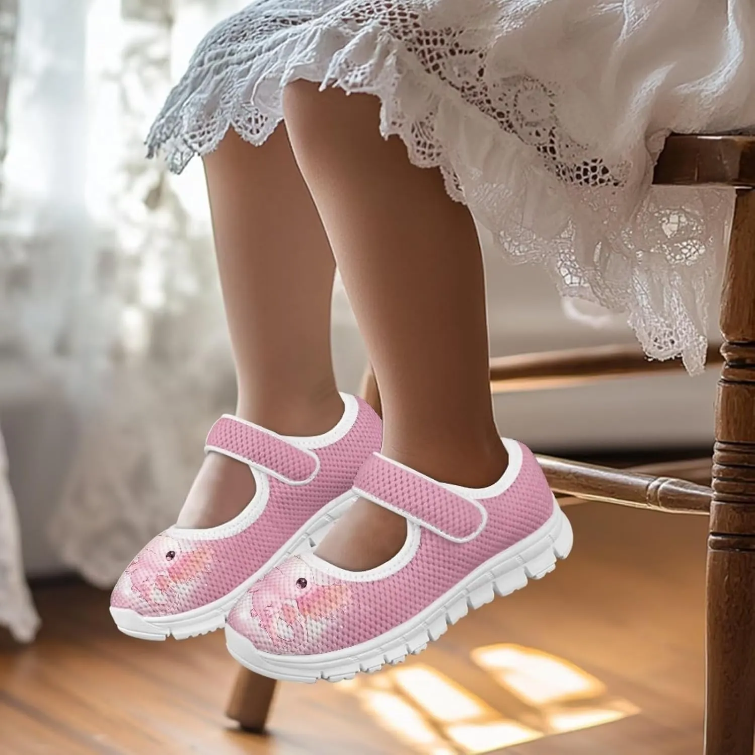 BIGCARJOB Mary Jane Shoes for Toddle Girls Flat School Uniform Shoes Lightweight Casual Walking Shoes for Little Girls/Big Kids
