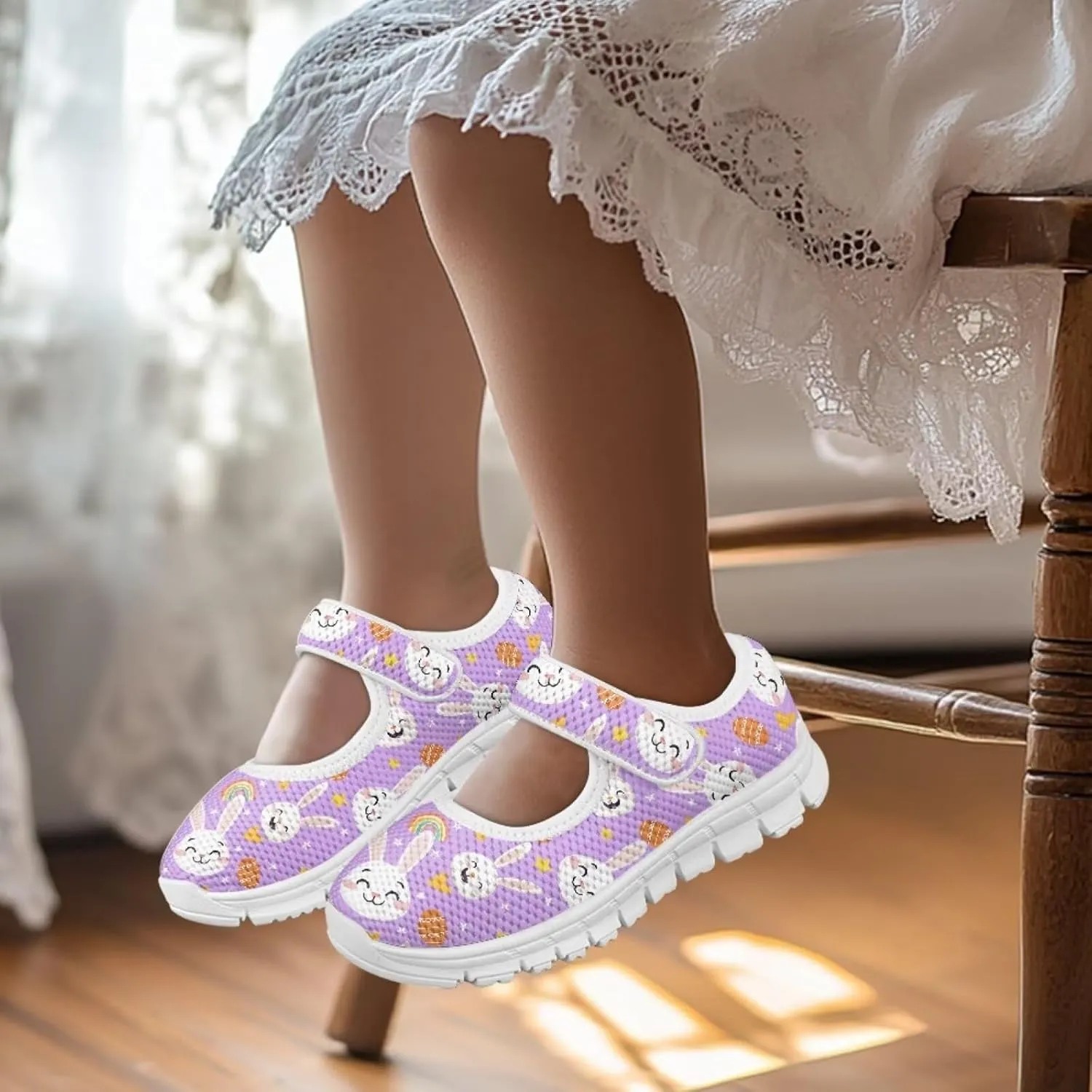 BIGCARJOB Mary Jane Shoes for Toddle Girls Flat School Uniform Shoes Lightweight Casual Walking Shoes for Little Girls/Big Kids