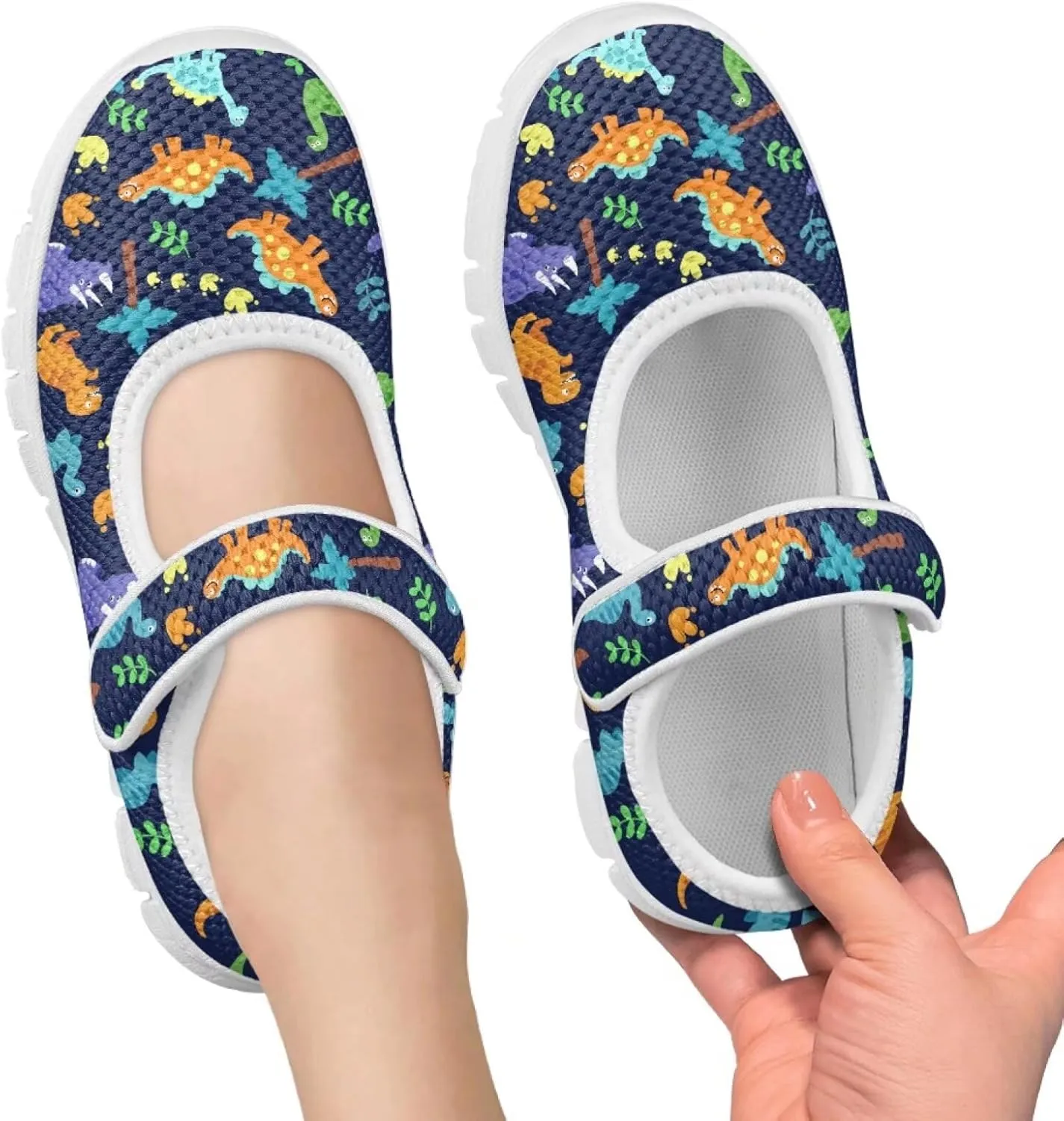BIGCARJOB Mary Janes Shoes for Little Kids Tennis Shoes Flats Cute Ballet Dress Shoes School Uniform Shoes Athletic Gym Shoes
