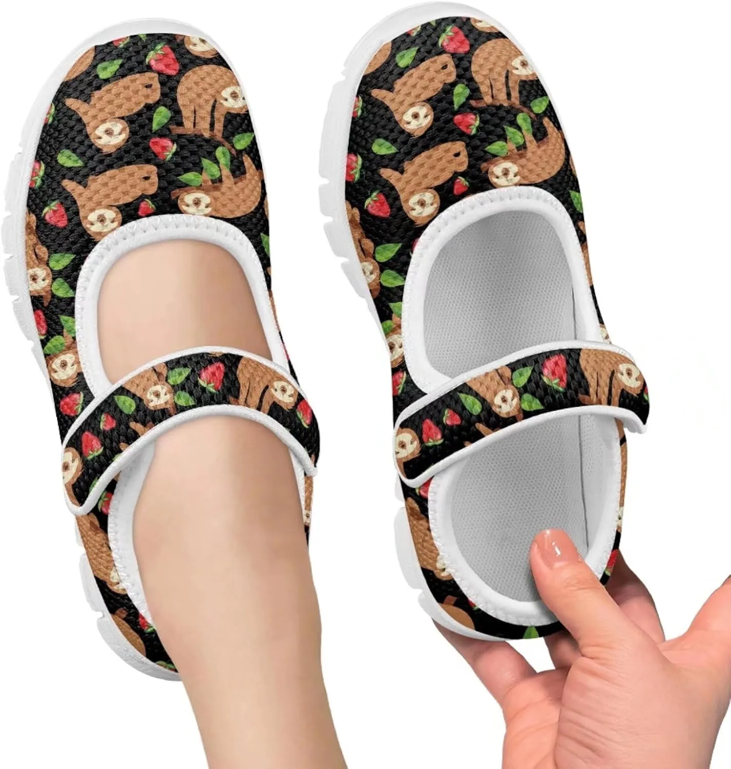 BIGCARJOB Mary Janes Shoes for Little Kids Tennis Shoes Flats Cute Ballet Dress Shoes School Uniform Shoes Athletic Gym Shoes