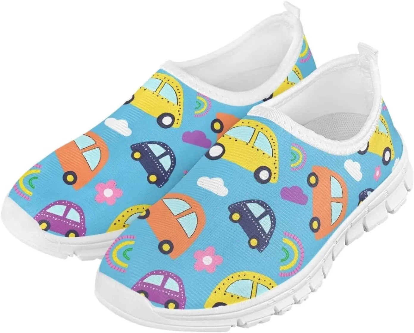 Boys Girls Slip On Casual Shoes Soft Loafers Lightweight Walking Hiking Shoes Non Slip Sport Sneakers for Little Big Kids Size 11-15