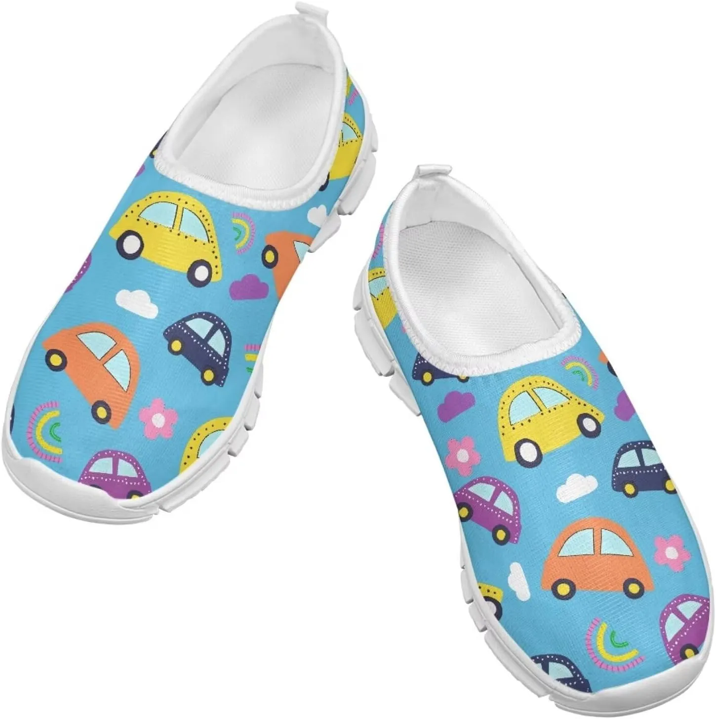 Boys Girls Slip On Casual Shoes Soft Loafers Lightweight Walking Hiking Shoes Non Slip Sport Sneakers for Little Big Kids Size 11-15