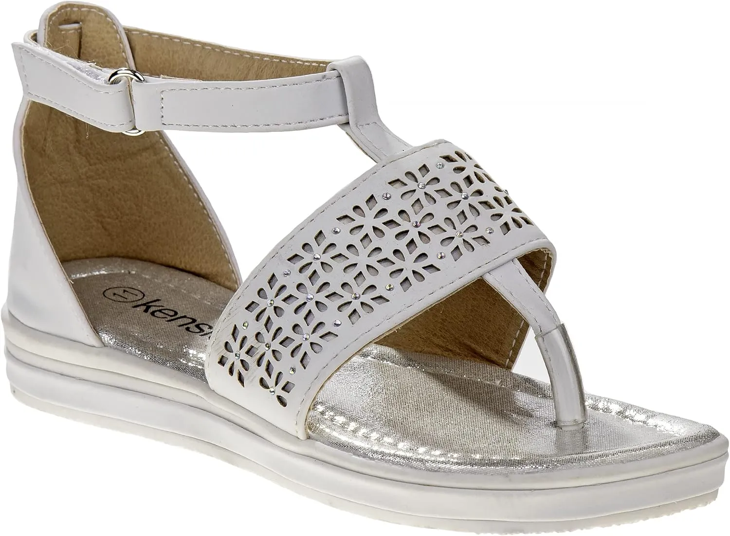 Cecilia Sandal, White, 13 Medium US Little Kid