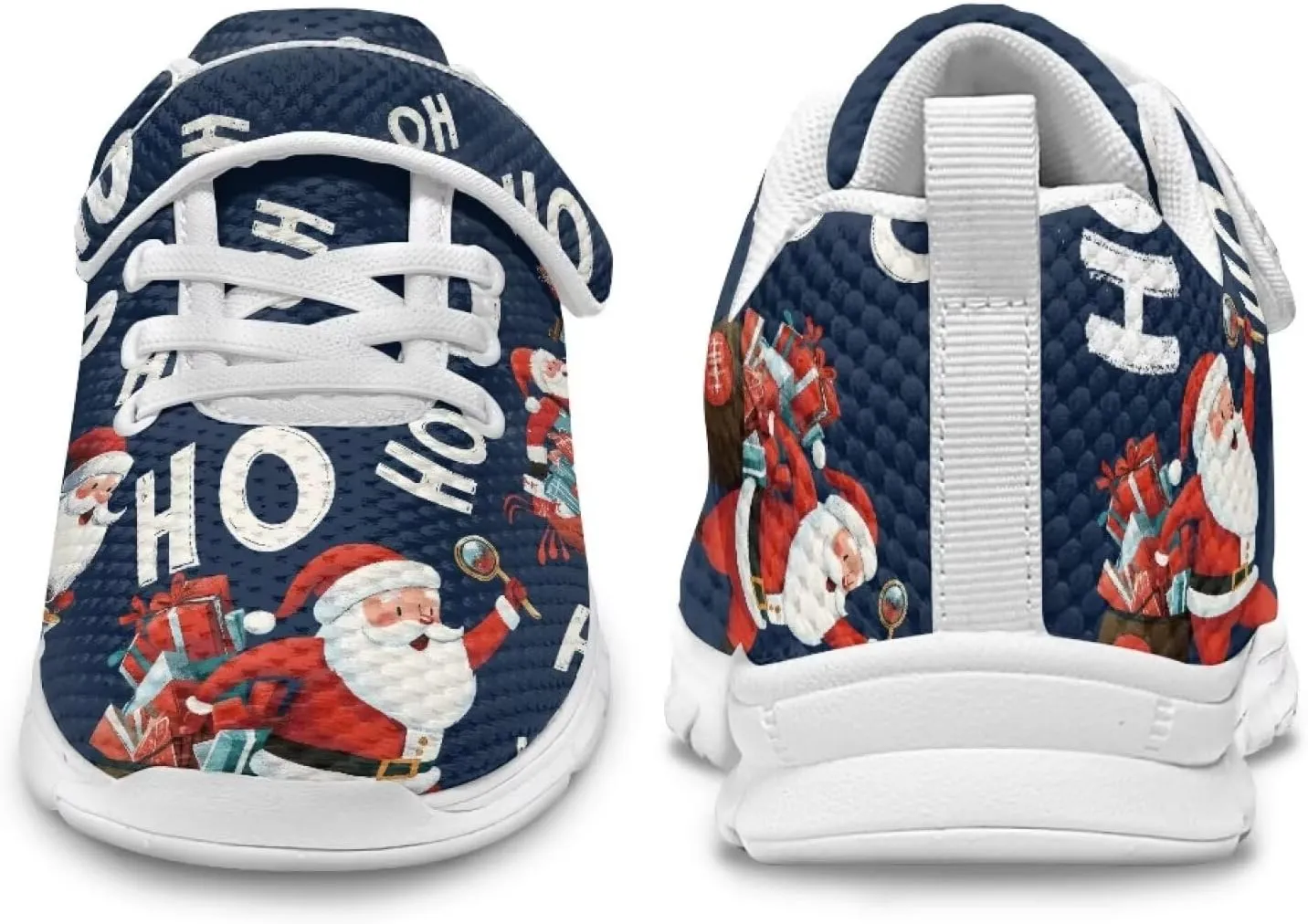 Christmas Sneakers Slip on Shoes for Kids Girls Boys Walking Running