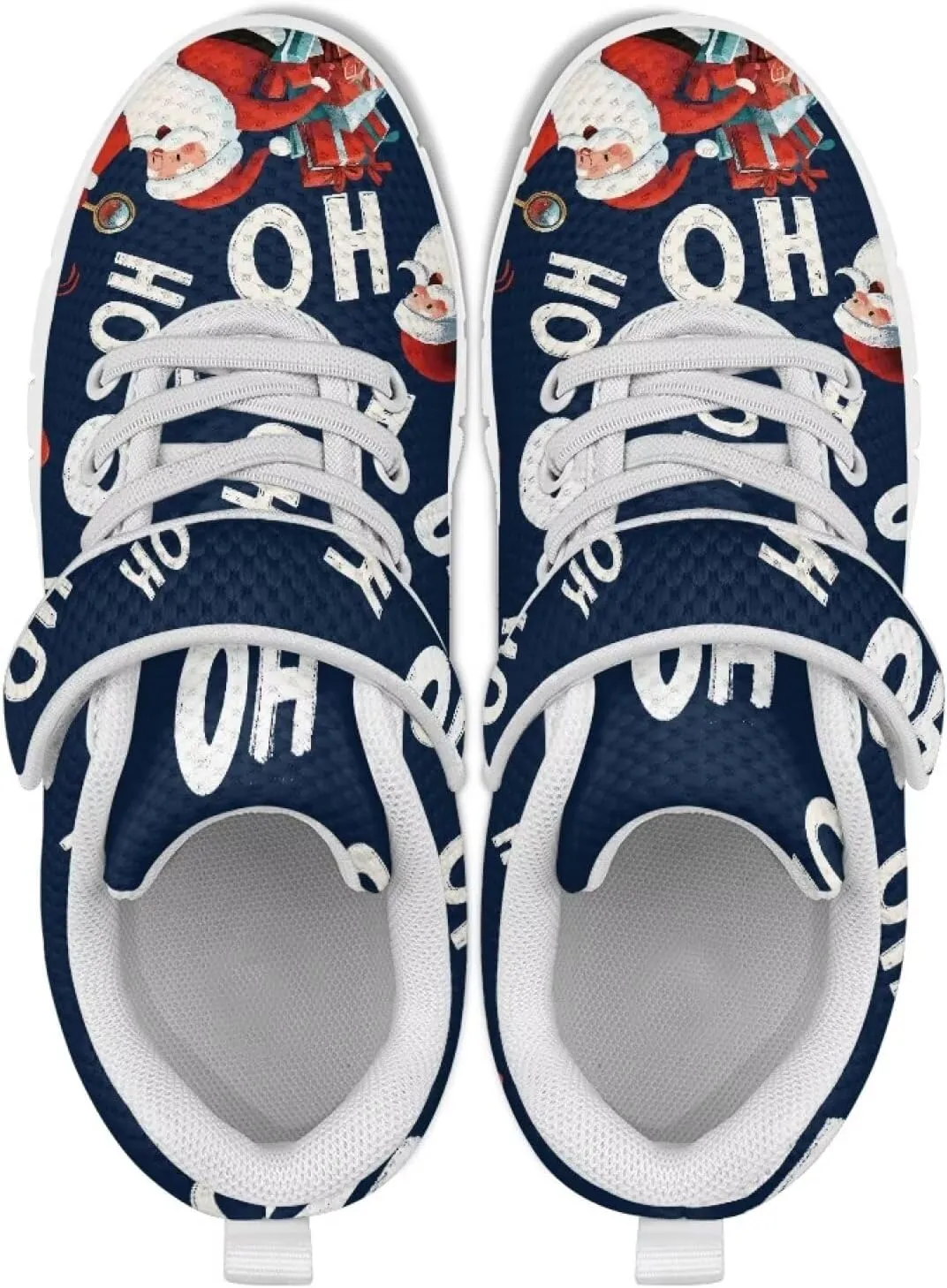 Christmas Sneakers Slip on Shoes for Kids Girls Boys Walking Running