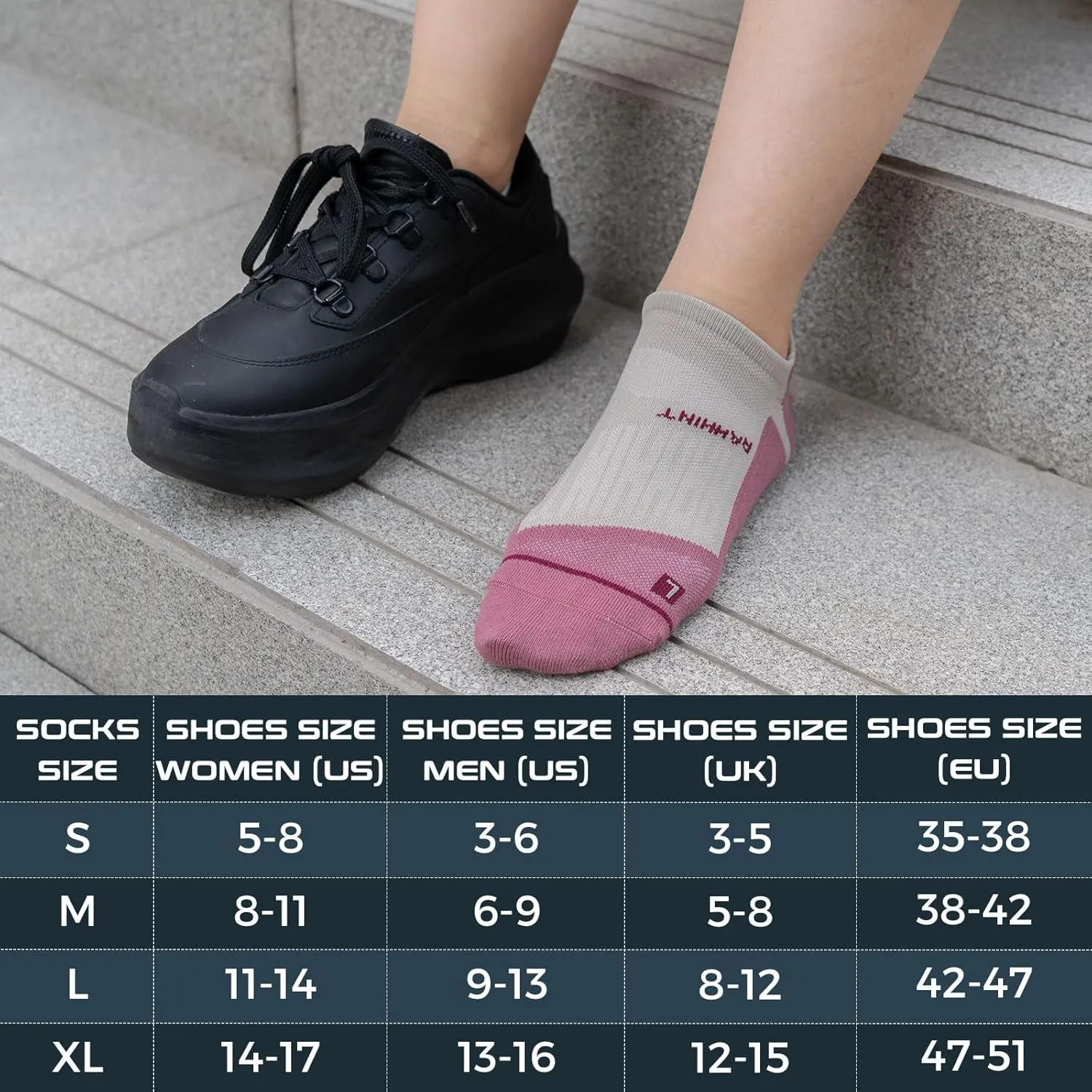 Coolmax No Show Socks 5 Pairs Performance Cooling Compression Running Athletic Thin Breathable Anti Blister Ankle Socks