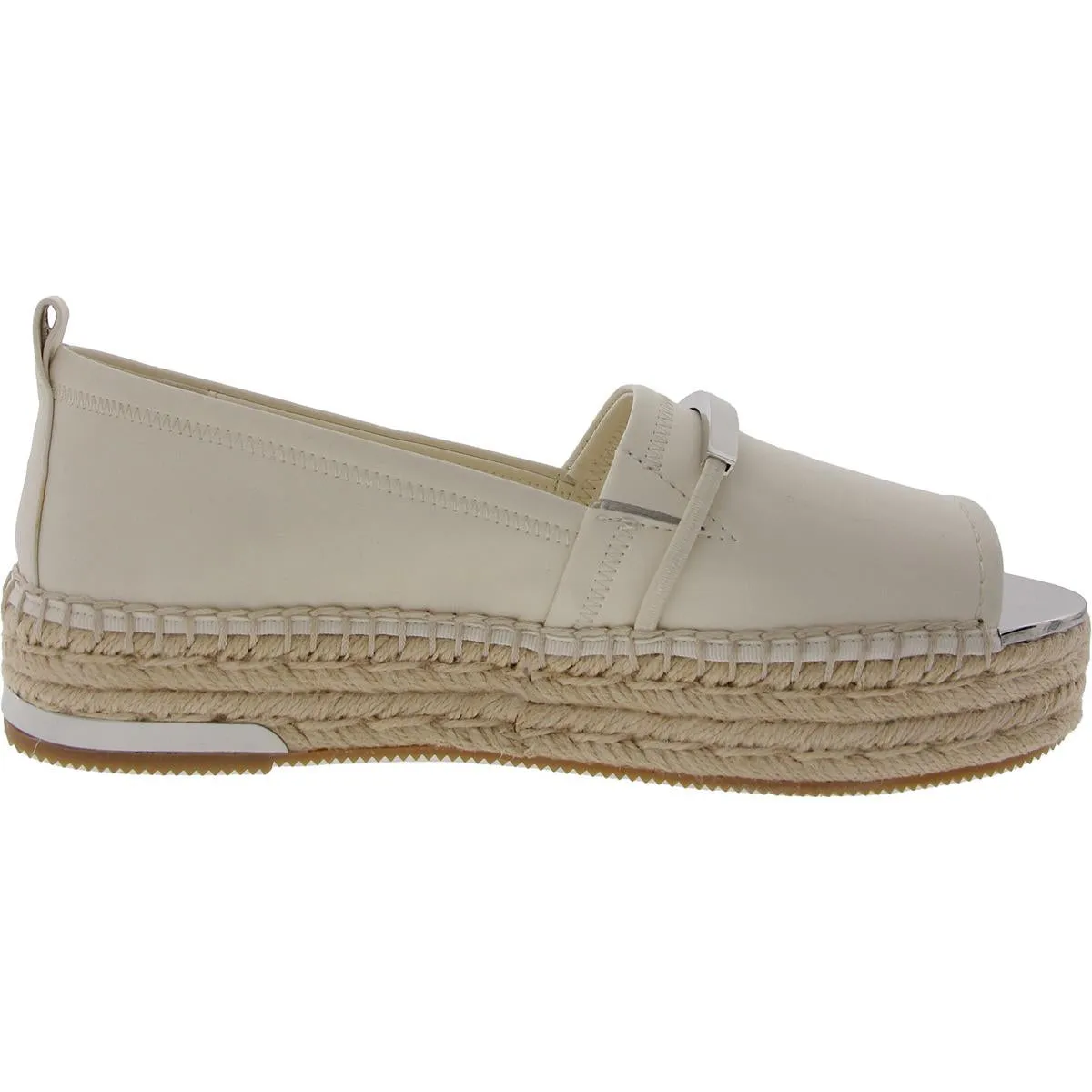 DKNY Womens Solid Leather Espadrilles