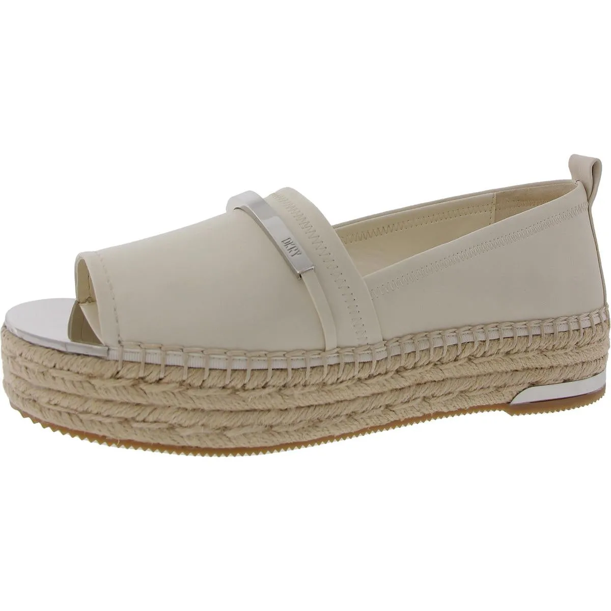 DKNY Womens Solid Leather Espadrilles