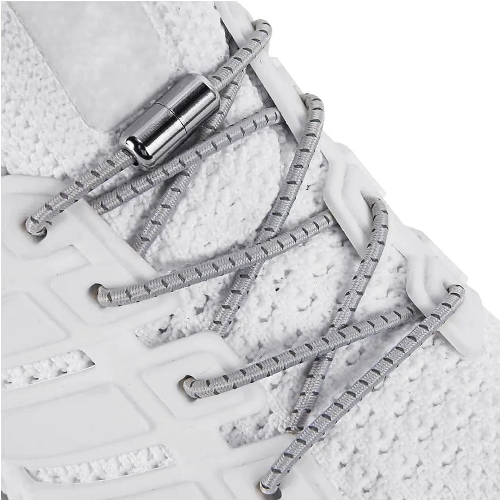 Elastic Shoe Laces - No Tie Shoelaces for All Adult and Kids Sneakers Fits Board Shoes and Casual Shoes (2 Pairs)