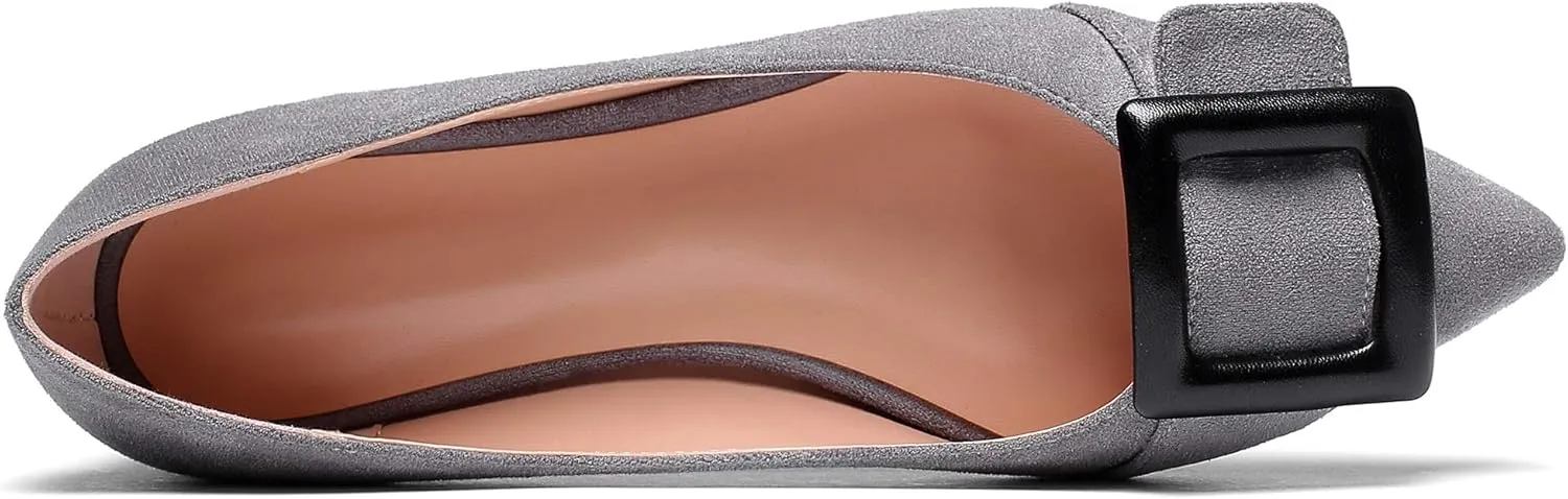 Eldof Women's Flats, Pointed Toe Flats Pumps, Buckle Flats Pumps, Walking Dress Office Classic Comfortable Flats