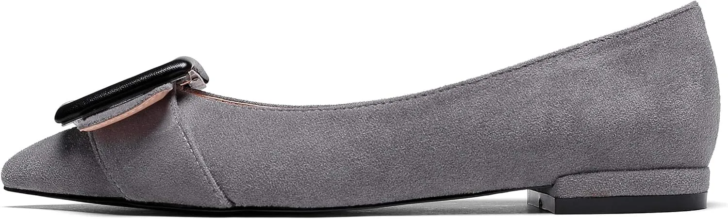 Eldof Women's Flats, Pointed Toe Flats Pumps, Buckle Flats Pumps, Walking Dress Office Classic Comfortable Flats