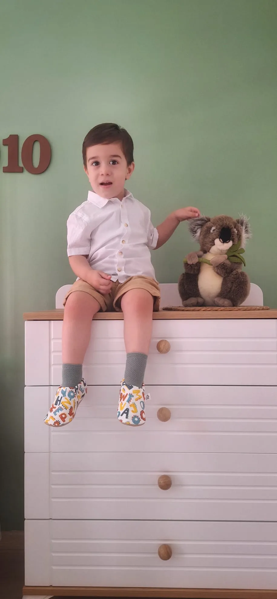 Ella Bonna Baby Moccasins, Slippers, Alfabet
