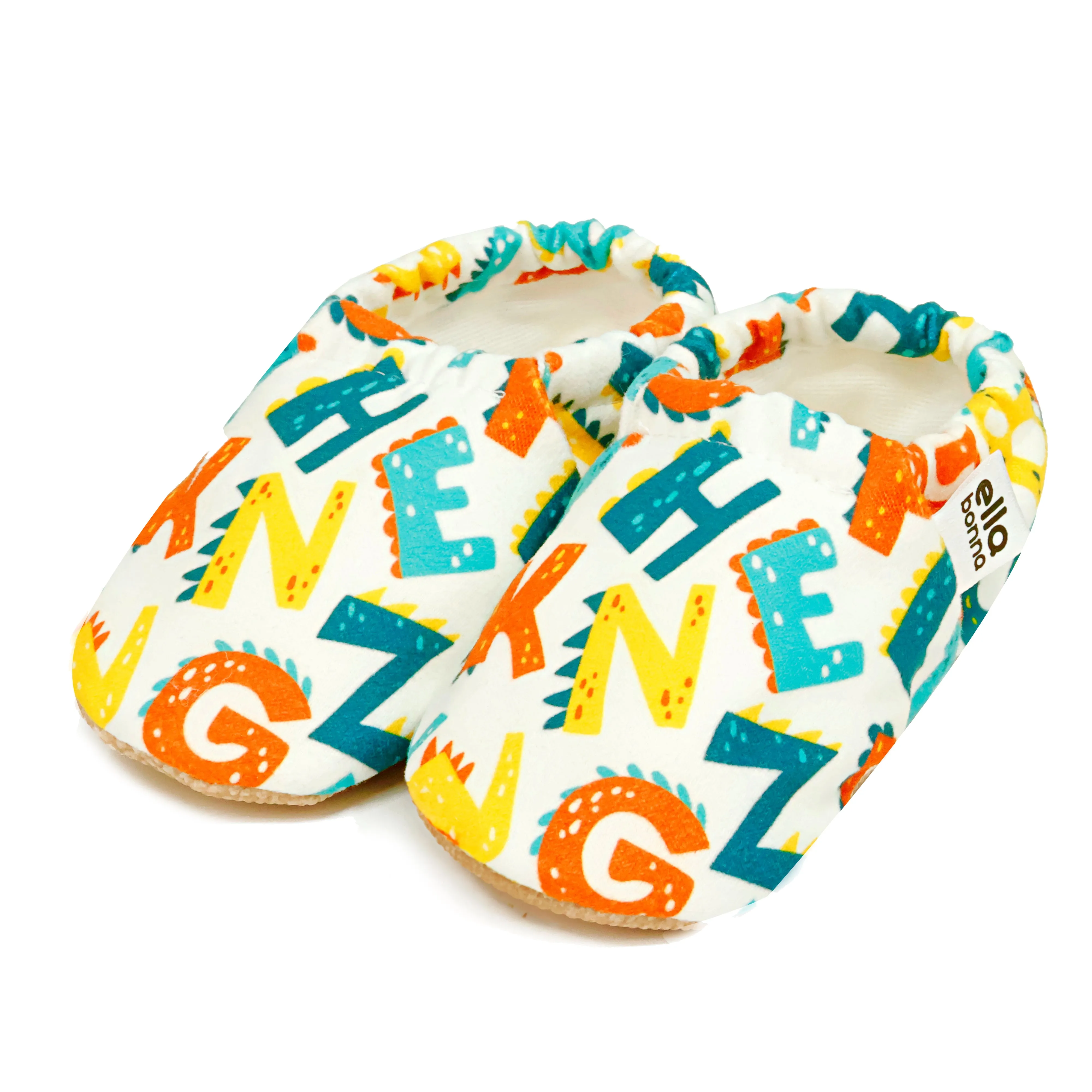 Ella Bonna Baby Moccasins, Slippers, Alfabet