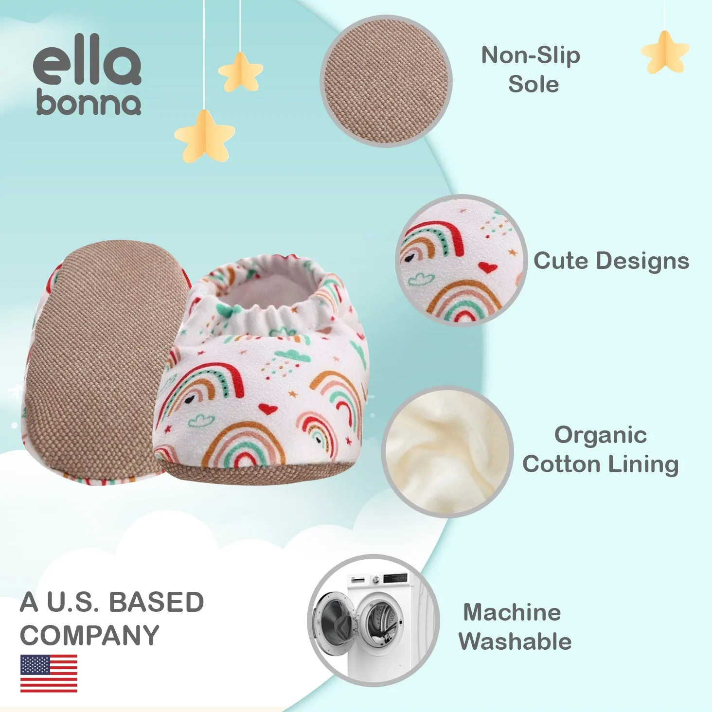 Ella Bonna Baby Moccasins, Slippers, Elephant