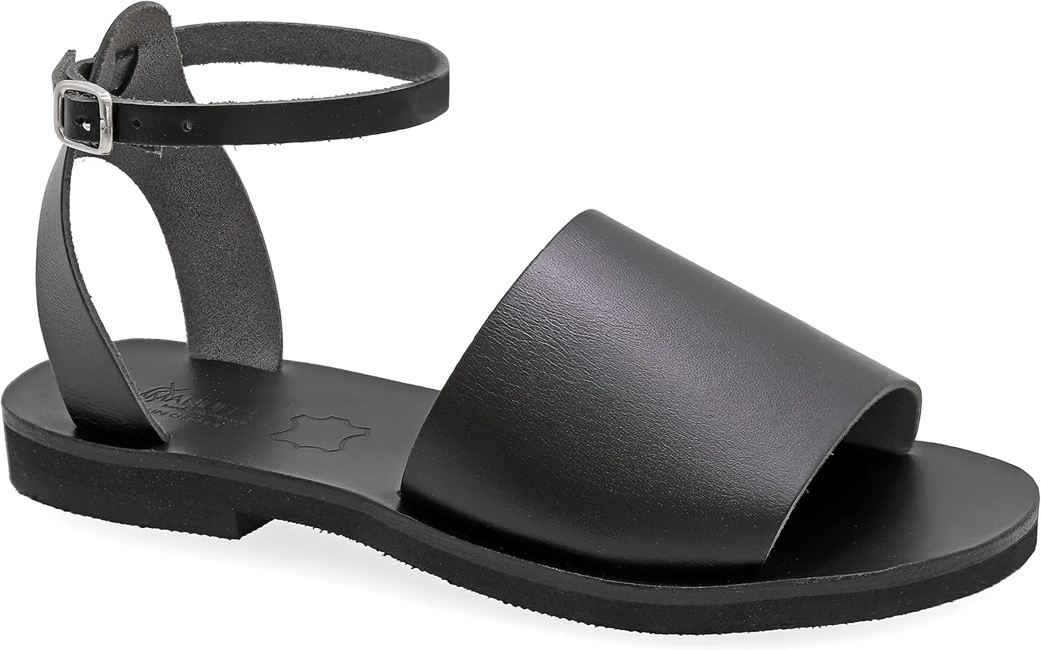 Emmanuela Ancient Greek Style Sandals, Quality Handmade Leather Open Toe Flat Sandals, Adjustable Buckle Strap Summer Shoes for Women, Boho Chic Ankle Cuff Sandals