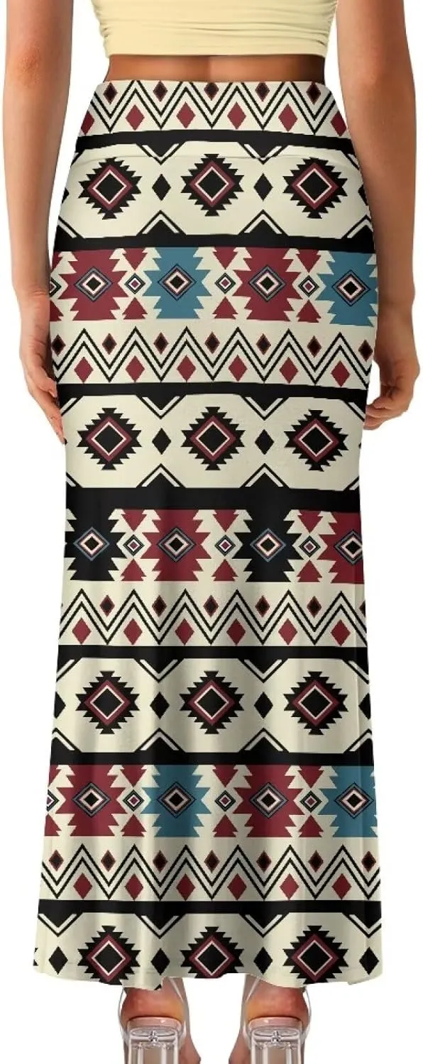 High Waisted Maxi Skirt Casual Pencil Skirt A-Line Flared Maxi Skirts Spring Summer Long Skirts for Women