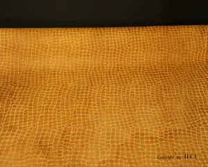 Italian Tan Croco Print on Nubuck Goat