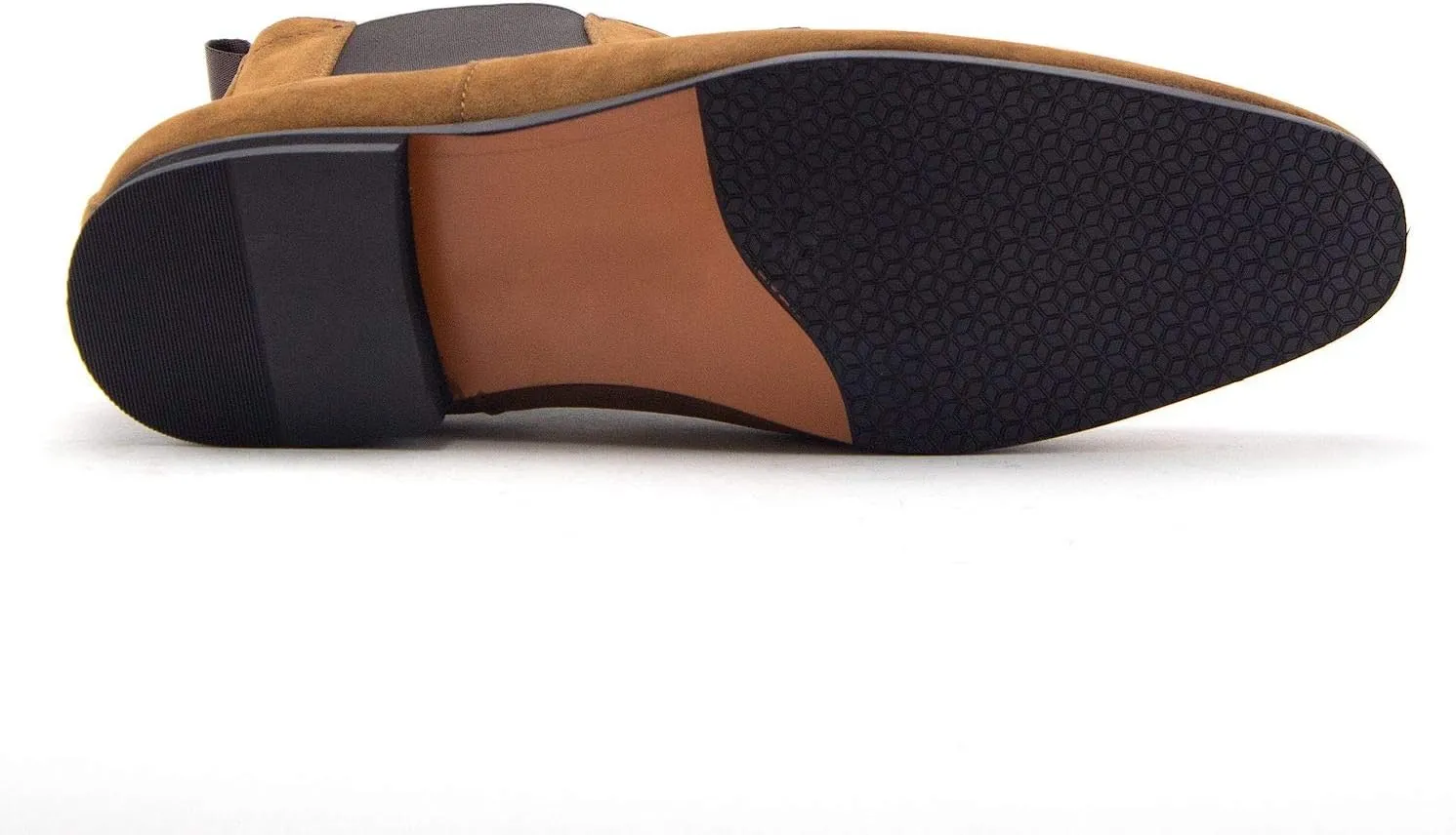 Jazamé Men's B-2963 Chuck Nubuck Suede Pull-On Round Toe Chelsea Boots