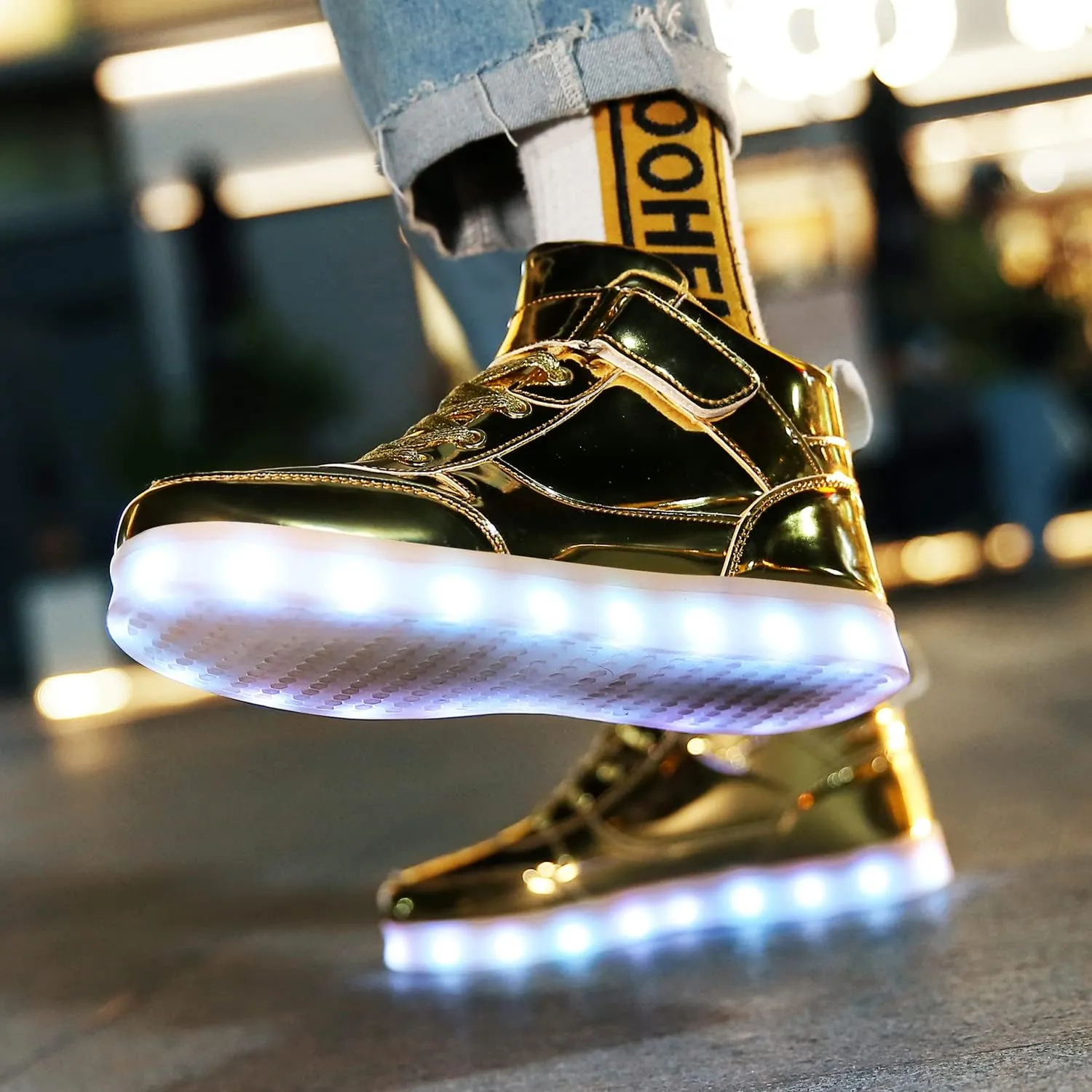 Kids Light up Shoes Led Shoes for Boys Girls USB Charging Flashing Trainers High Top Sneakers