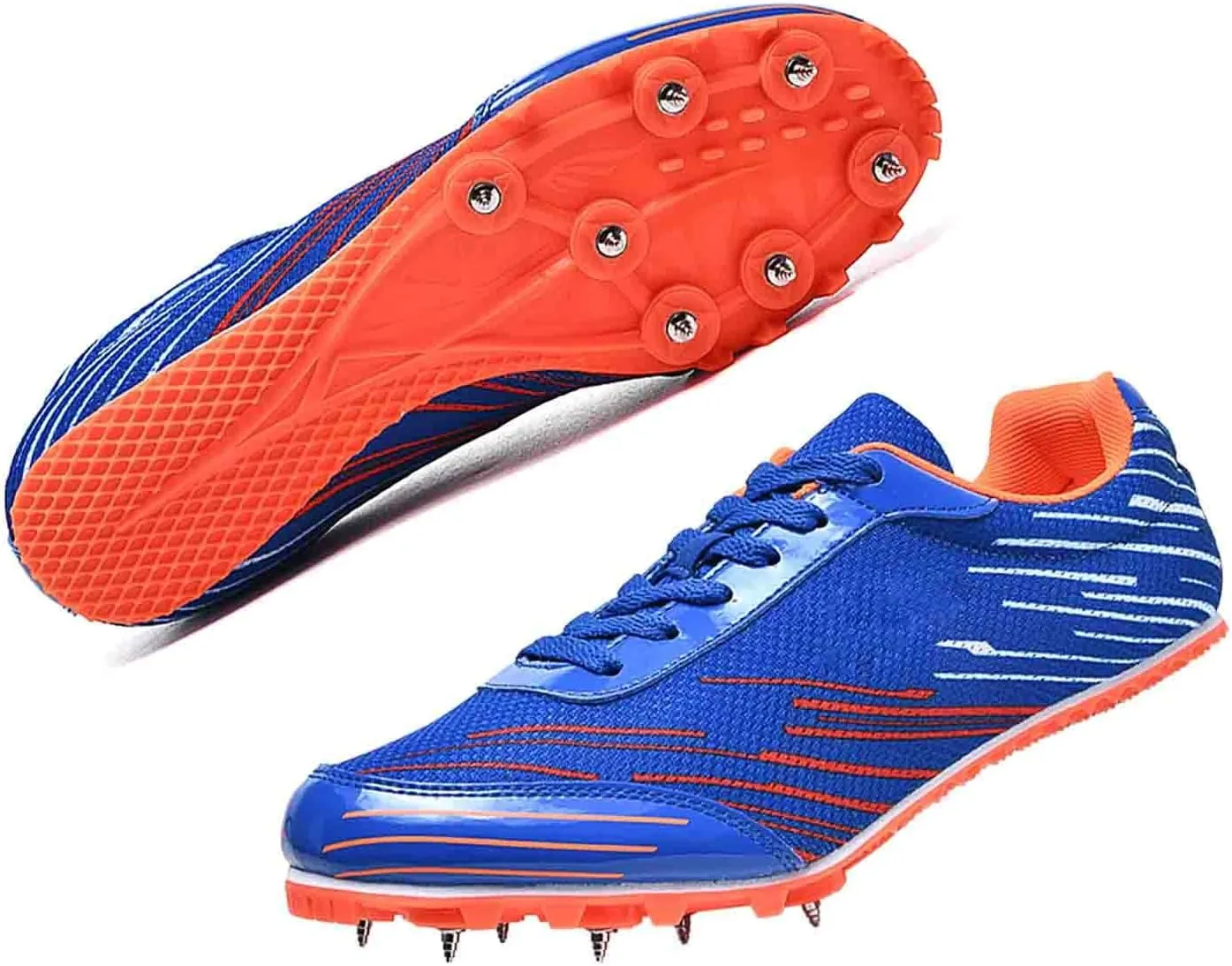 MEBAMY Track and Field Spike Shoes Breathable Lightweight Running Training Sneakers Anti-Slip Track Race Athletics Shoes