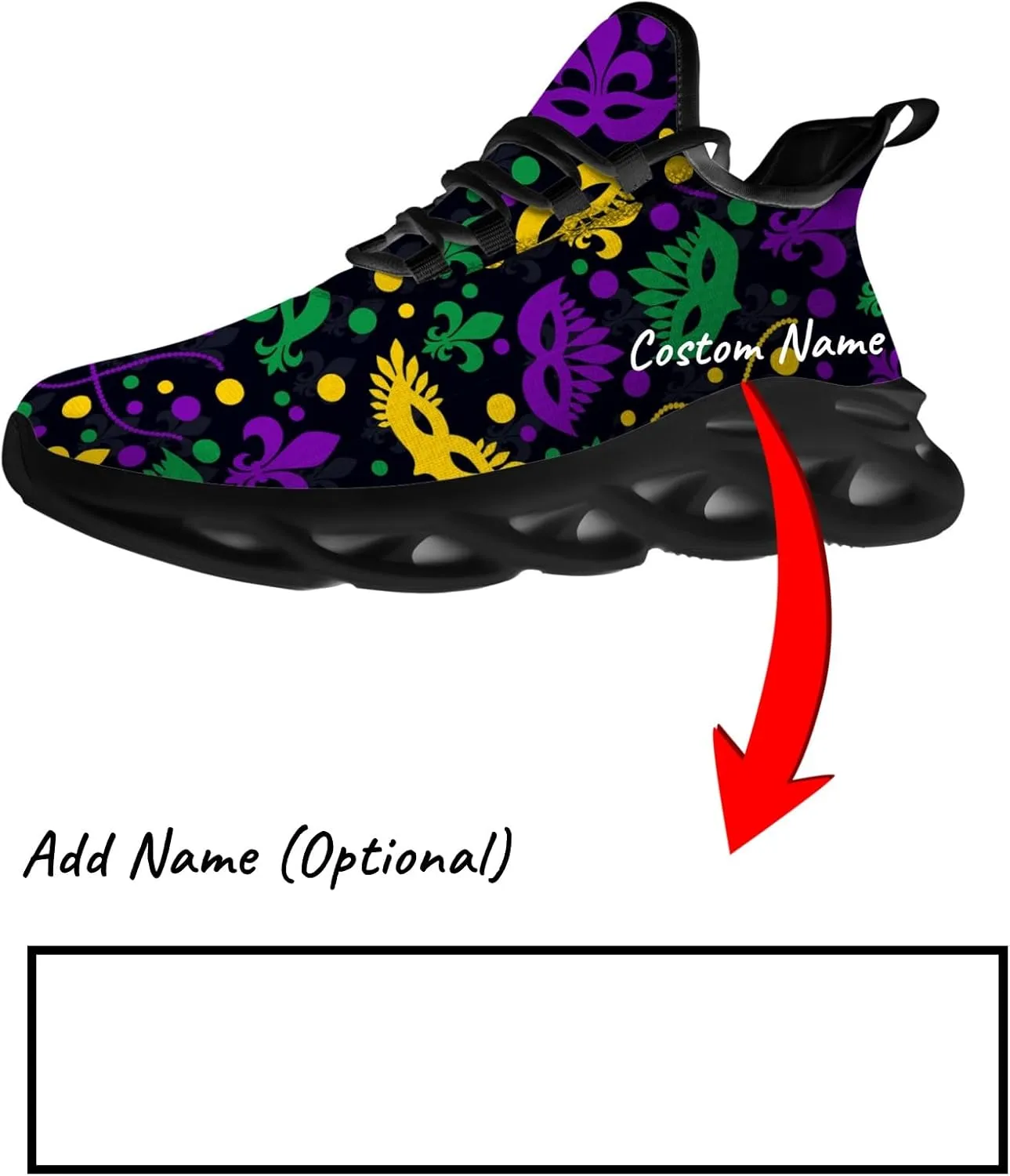 Men's Carnival Sneakers Custom Shoes Add Name Running Shoes Lightweight Walking Tennis Shoes Gifts for Men Women