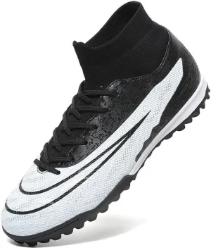 Men’s Soccer Shoes Cleats Football Boots Professional Training Outdoor Indoor Sneaker High-Top Spike Breathable Athletic