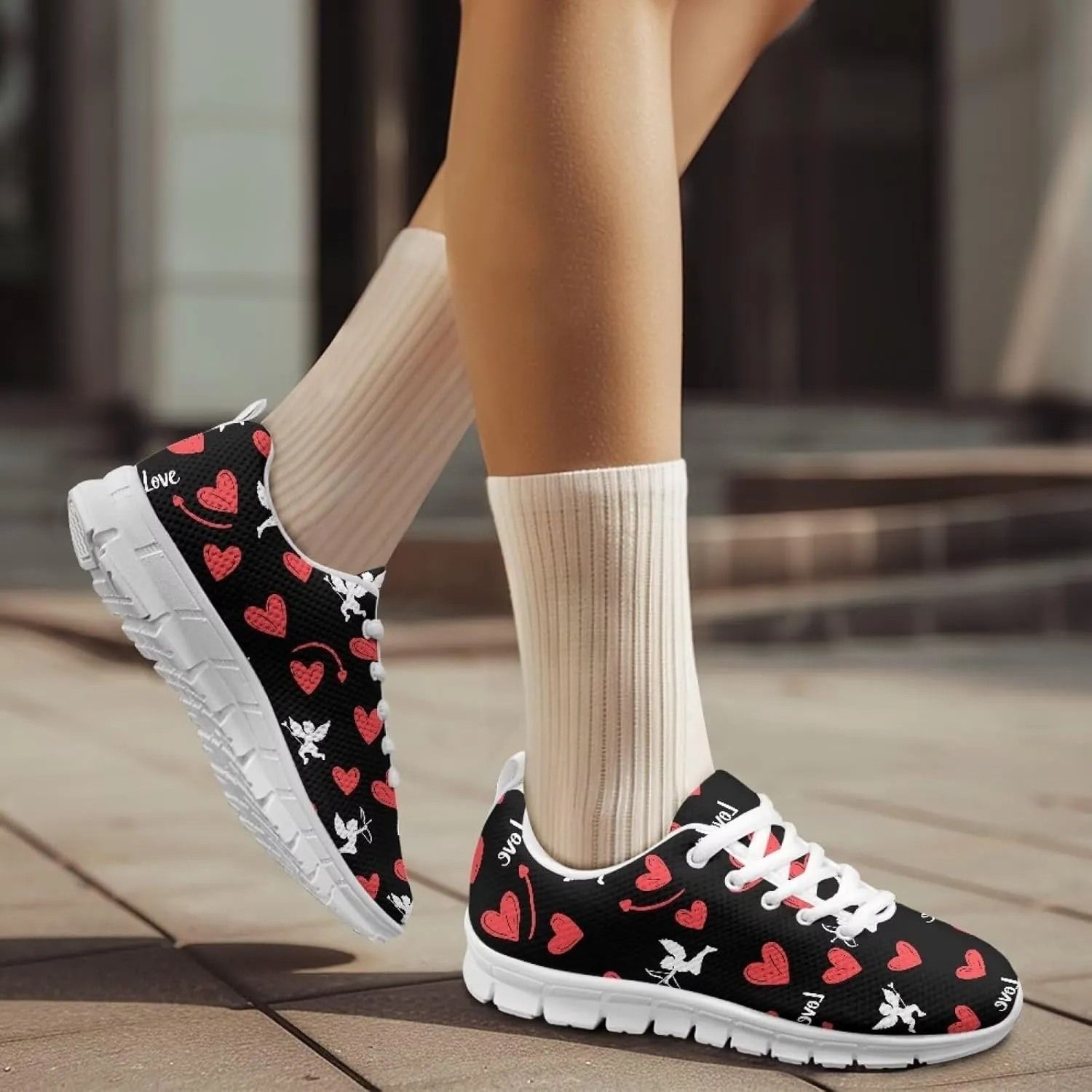 Men's Supportive Running Shoes Fashion Breathable Sneakers Light Elastic Arch Support Travel Shoes for Outdoor US 5-14 White Sole