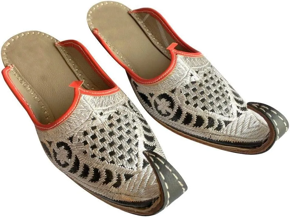 Moroccan Traditional Babouches Slippers for Men Handmade Leather Khussa