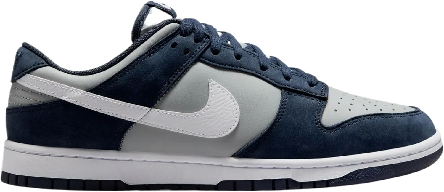Nike Dunk Low Mens Lifestyle Shoes (Obsidian/White/Light Smoke Grey) (IB3079-400, Blue/Grey/White)
