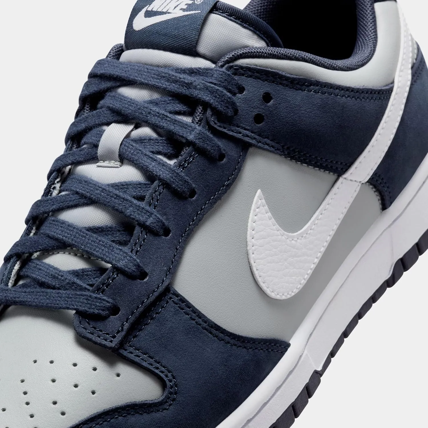 Nike Dunk Low Mens Lifestyle Shoes (Obsidian/White/Light Smoke Grey) (IB3079-400, Blue/Grey/White)