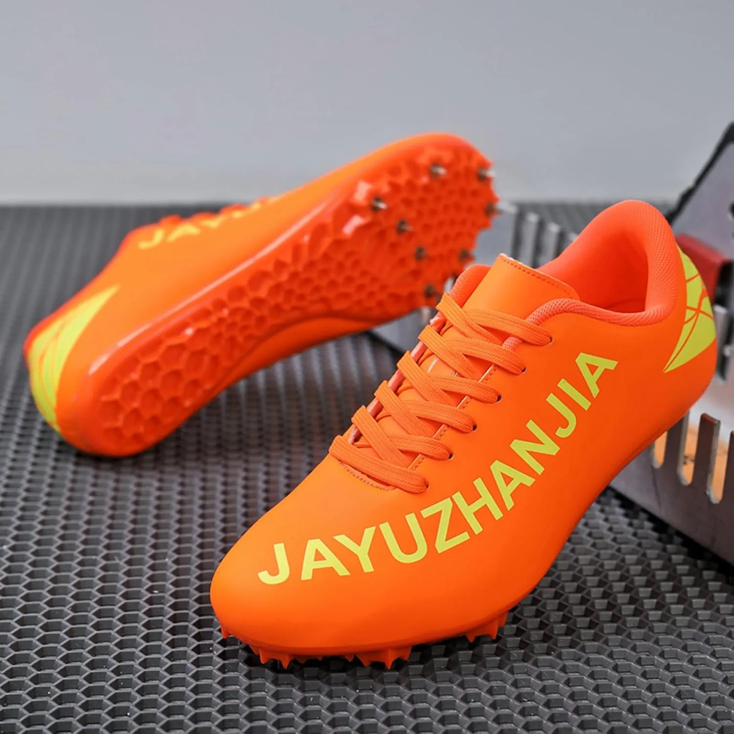 ONAIC Mens Track and Field Shoes Boys Girls Teenagers 8 Spikes Sneakers Race Jumping Running Training Shoes Professional Sprint Sport Shoes