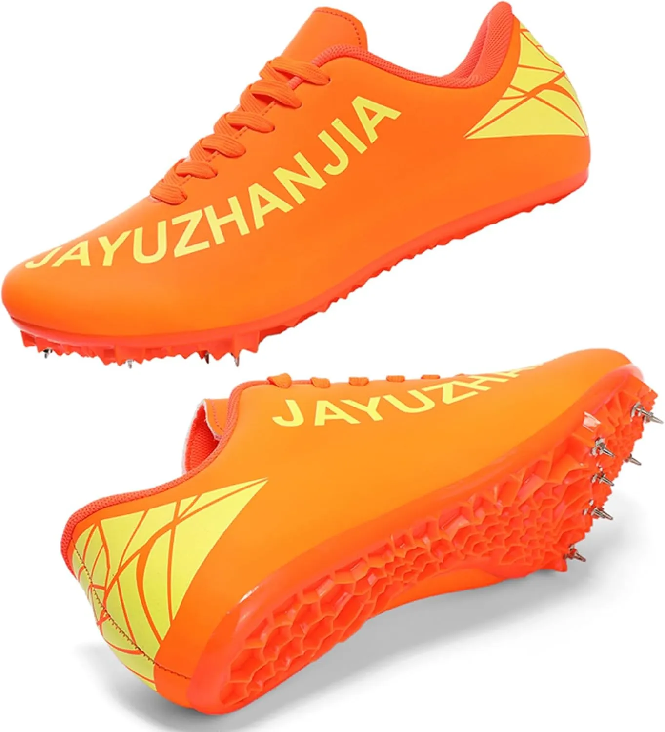 ONAIC Mens Track and Field Shoes Boys Girls Teenagers 8 Spikes Sneakers Race Jumping Running Training Shoes Professional Sprint Sport Shoes