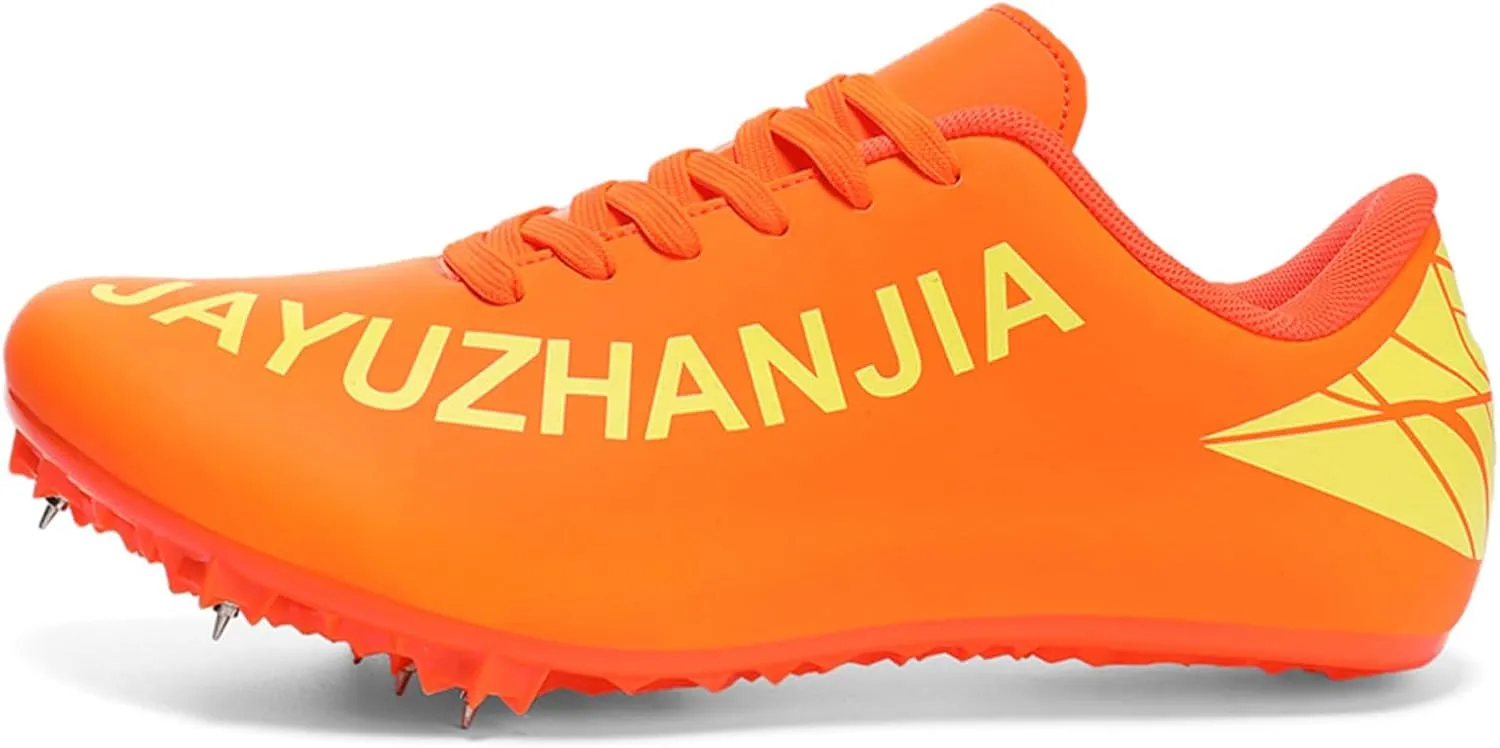 ONAIC Mens Track and Field Shoes Boys Girls Teenagers 8 Spikes Sneakers Race Jumping Running Training Shoes Professional Sprint Sport Shoes