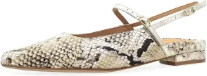 Pazzion Women's Closed Pointy Toe Low Heel Pumps Strap Buckle Slingback Flats Shoes for Casual Working Leisure Size 4-16 US