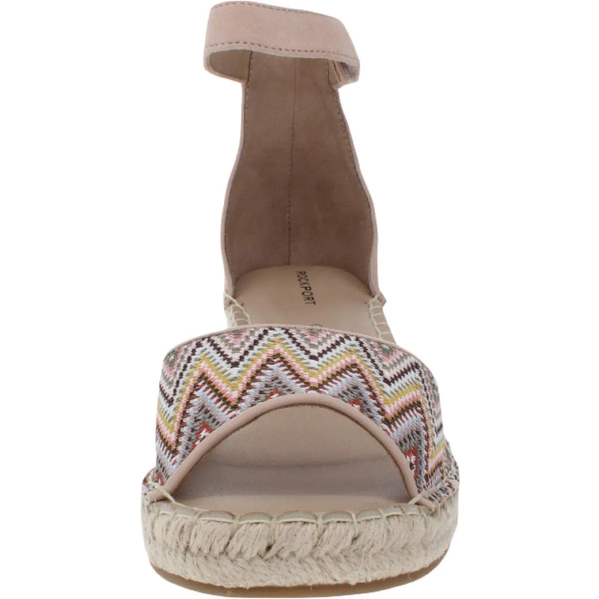 Rockport Women's Marah 2 Piece Ankle Wedge Sandal, Blush, 10