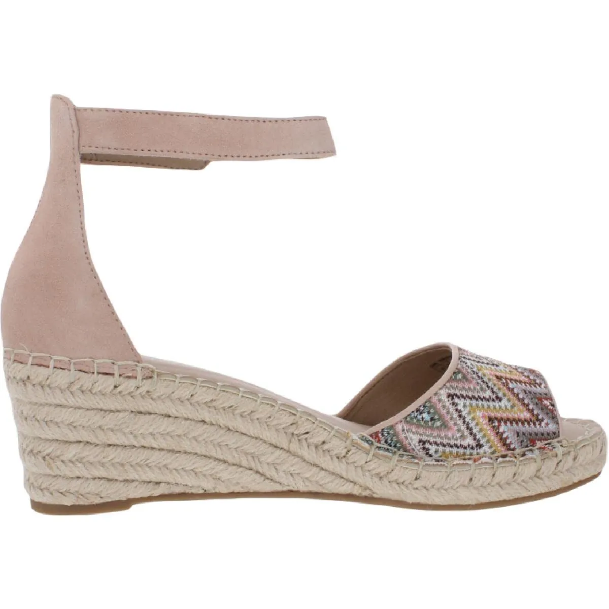 Rockport Women's Marah 2 Piece Ankle Wedge Sandal, Blush, 11