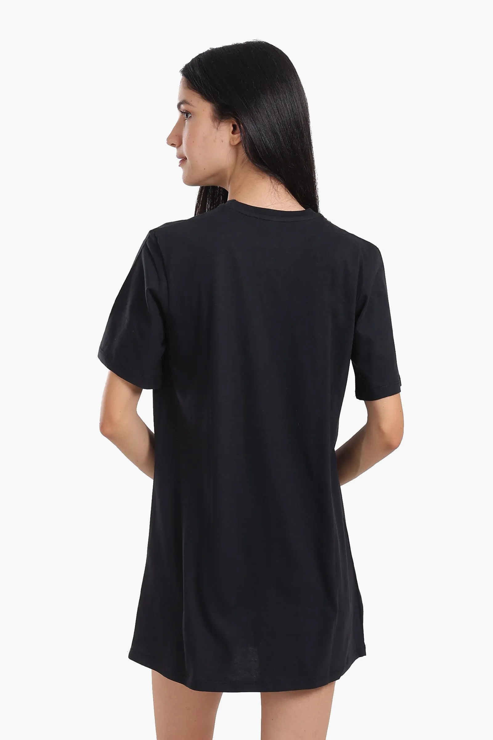 Short Sleeves Cotton Mini Dress