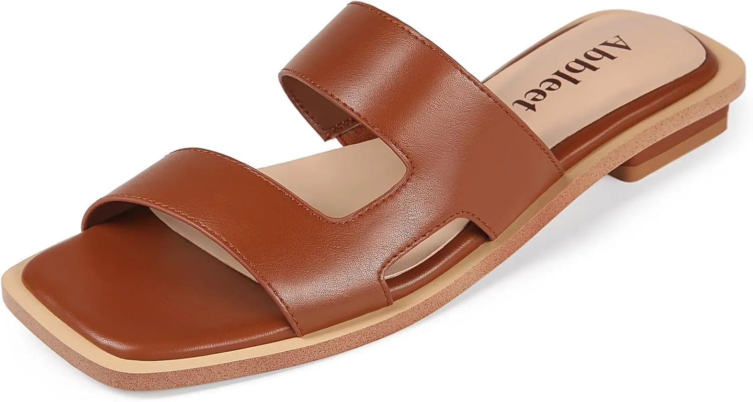 Slide Sandal Sandals for Women 2025 with Memory Foam Slippers for Women Wide Widths Available